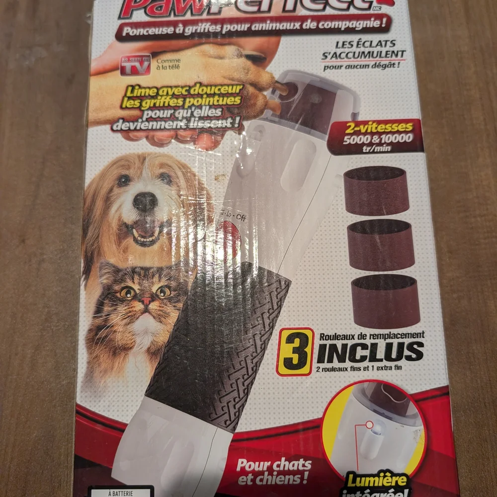PawPerfect Pet Nail Grinder – Black & White with Red Accent